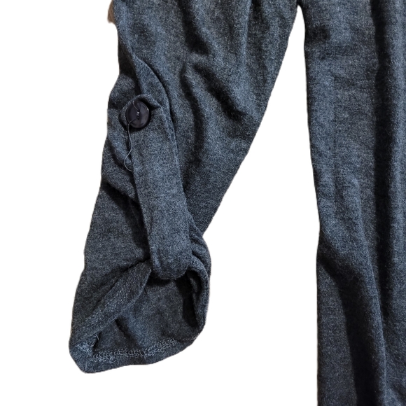 Prospect Gray Cardigan Size Large 3/4 Sleeve - Picture 3 of 3